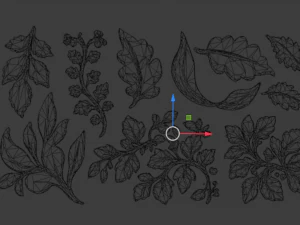 Acanthus Leaves Collection-02 3D Model