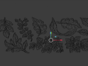 Acanthus Leaves Collection-02 3D Model
