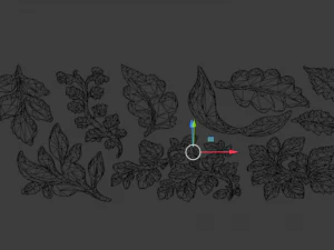 Acanthus Leaves Collection-02 3D Model