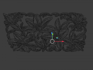 Mural flowers decor set wall panel 01 Model 3D