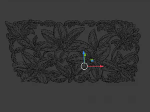 Mural flowers decor set wall panel 01 3D Model