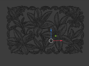 Mural flowers decor set wall panel 01 Model 3D
