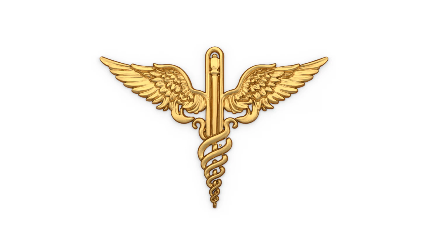 Relief Caduceus carved 01 3D Model .c4d .max .obj .3ds .fbx .stl .blend 