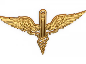 Relief Caduceus carved 01 3D Model