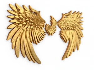 Wings Printable carved decor 07 3D Model