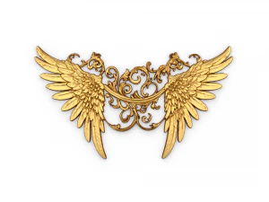 Asas Decora&ccedil;&atilde;o esculpida para impress&atilde;o 08 Modelo 3D