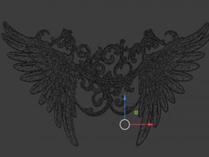 Wings Printable carved decor 08 3D Model