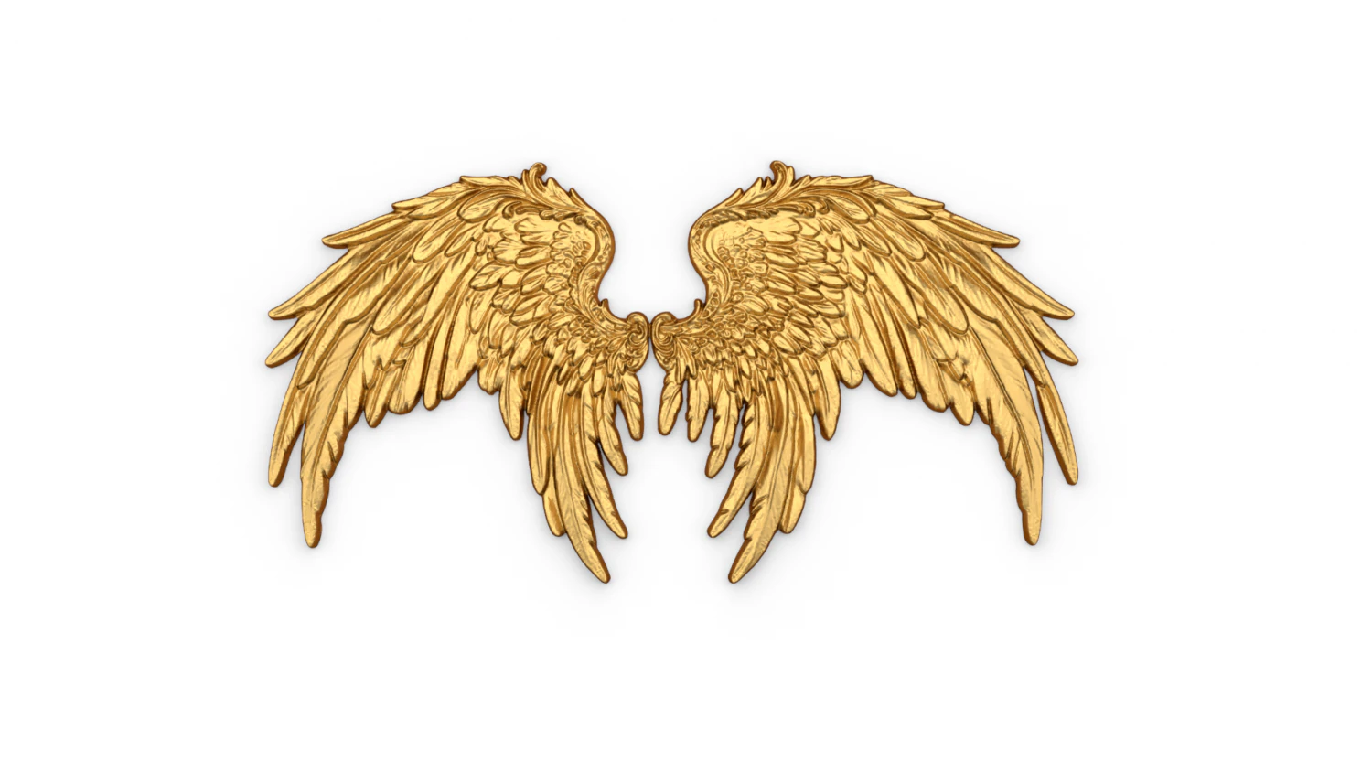 Wings Printable carved decor 10 3D Model .c4d .max .obj .3ds .fbx .stl .blend