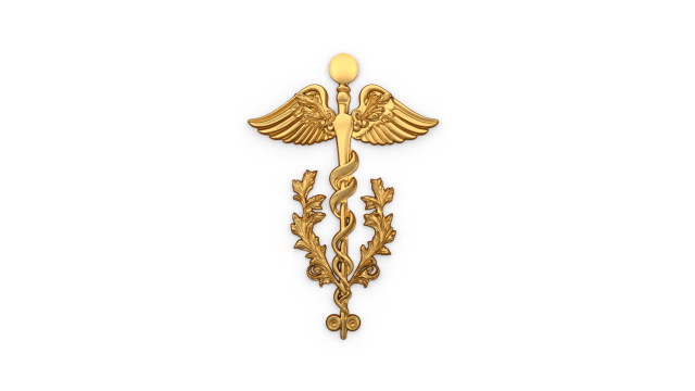 Relief Caduceus carved 03 3D Model .c4d .max .obj .3ds .fbx .stl .blend 