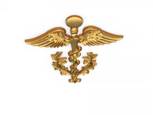 Relief Caduceus carved 03 3D Model