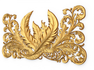 Feather decor set wall panel 13 3D मॉडल