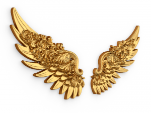 Wings Printable carved decor 12 Model 3D