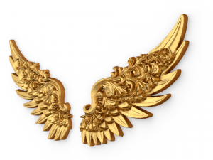 Wings Printable carved decor 12 Model 3D