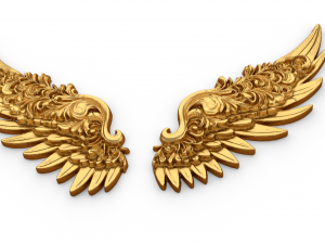 Wings Printable carved decor 12 Model 3D