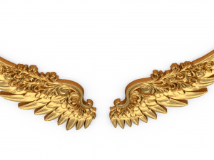 Wings Printable carved decor 12 Model 3D