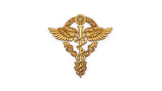 Relief Caduceus carved 04 3D Model .c4d .max .obj .3ds .fbx .stl .blend 
