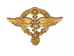 Relief Caduceus carved 04 3D Model