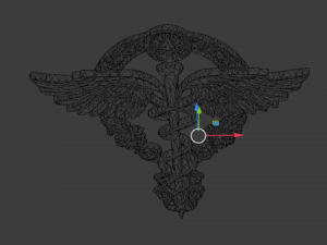 Relief Caduceus carved 04 3D Model