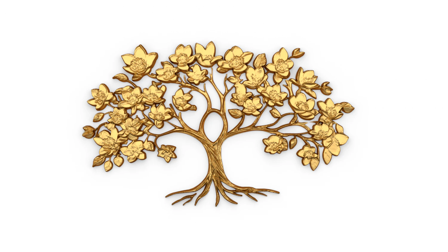 Mural tree decor set ornament 04 3D Model .c4d .max .obj .3ds .fbx .stl .blend