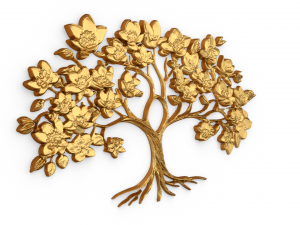 Mural tree decor set ornament 04 3Dモデル