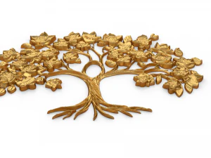 Mural tree decor set ornament 04 3D Model