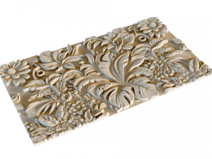 Mural flowers decor set wall panel 02 3D मॉडल