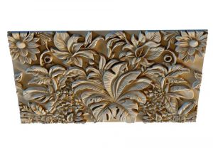 Mural flowers decor set wall panel 02 3D Model