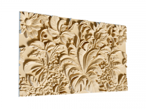 Mural flowers decor set wall panel 02 3D मॉडल