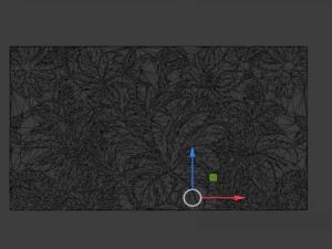 Mural flowers decor set wall panel 02 3D Model