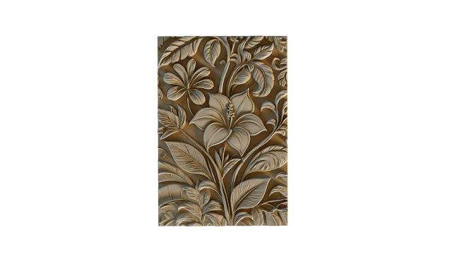 Mural flowers decor set wall panel 03 3D-Modell .c4d .max .obj .3ds .fbx .stl .blend 