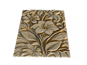 Mural flowers decor set wall panel 03 3D-Modell