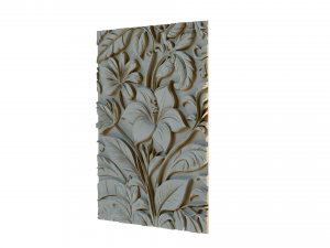 Mural flowers decor set wall panel 03 3D-Modell