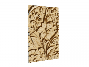 Mural flowers decor set wall panel 03 3D-Modell