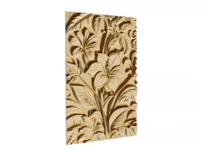 Mural flowers decor set wall panel 03 3D Model