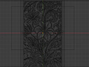 Mural flowers decor set wall panel 03 3D Model