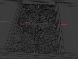 Mural flowers decor set wall panel 03 3D-Modell