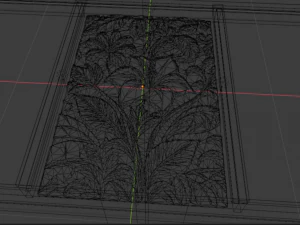 Mural flowers decor set wall panel 03 3D Model
