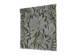 Mural flowers decor set wall panel 04 3D Model