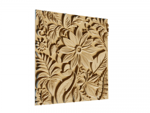 Mural flowers decor set wall panel 04 3D Модель