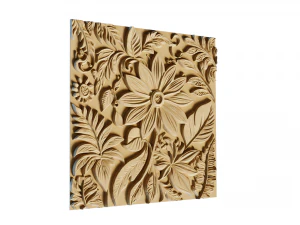Mural flowers decor set wall panel 04 3D Model