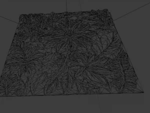 Mural flowers decor set wall panel 04 3D Model