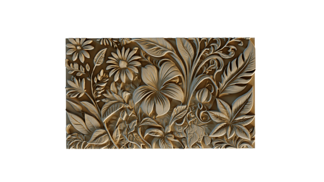 Mural flowers decor set wall panel 05 3D-Modell .c4d .max .obj .3ds .fbx .stl .blend 