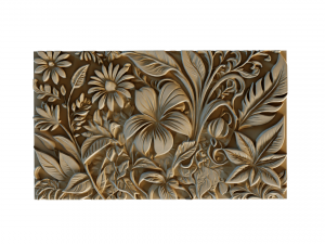 Mural flowers decor set wall panel 05 3D Model