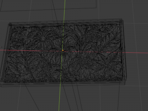 Mural flowers decor set wall panel 05 3D-Modell