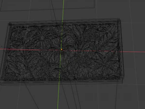 Mural flowers decor set wall panel 05 3D Model
