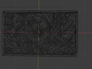 Mural flowers decor set wall panel 05 3D-Modell