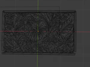 Mural flowers decor set wall panel 05 3D Model