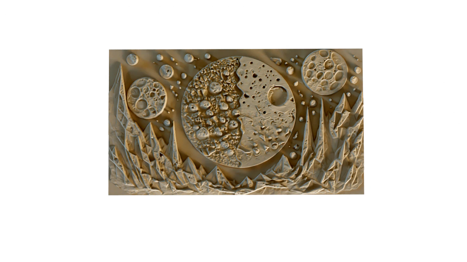 Mural decor set wall panel 16 3D Model .c4d .max .obj .3ds .fbx .stl .blend 