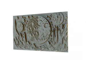 Mural decor set wall panel 16 3D Model