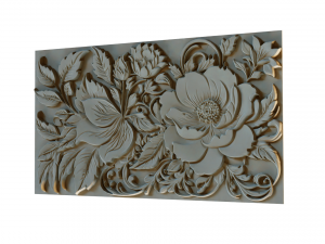 Mural decor set wall panel 17 3D Model